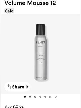 Kenra Volume Mousse # 12 NEW! FULL SIZE- Silver/Black